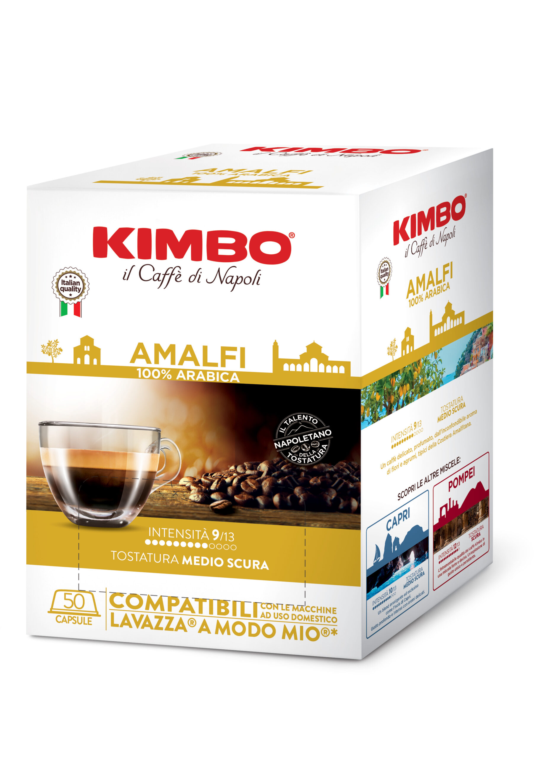 Kimbo Amalfi – 50 Kapseln Lavazza® a modo mio kompatibel*