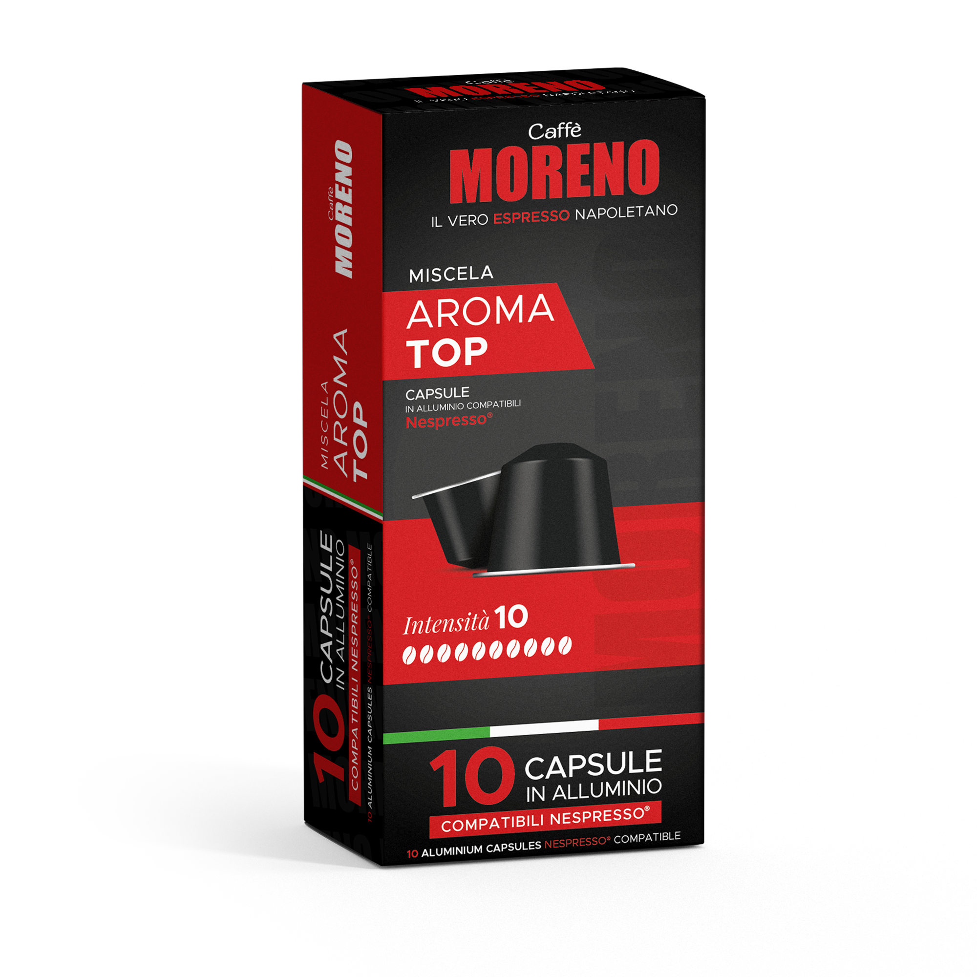 Moreno Aroma Top Nespresso® kompatibel – 10er Pack Aluminium-Kapseln