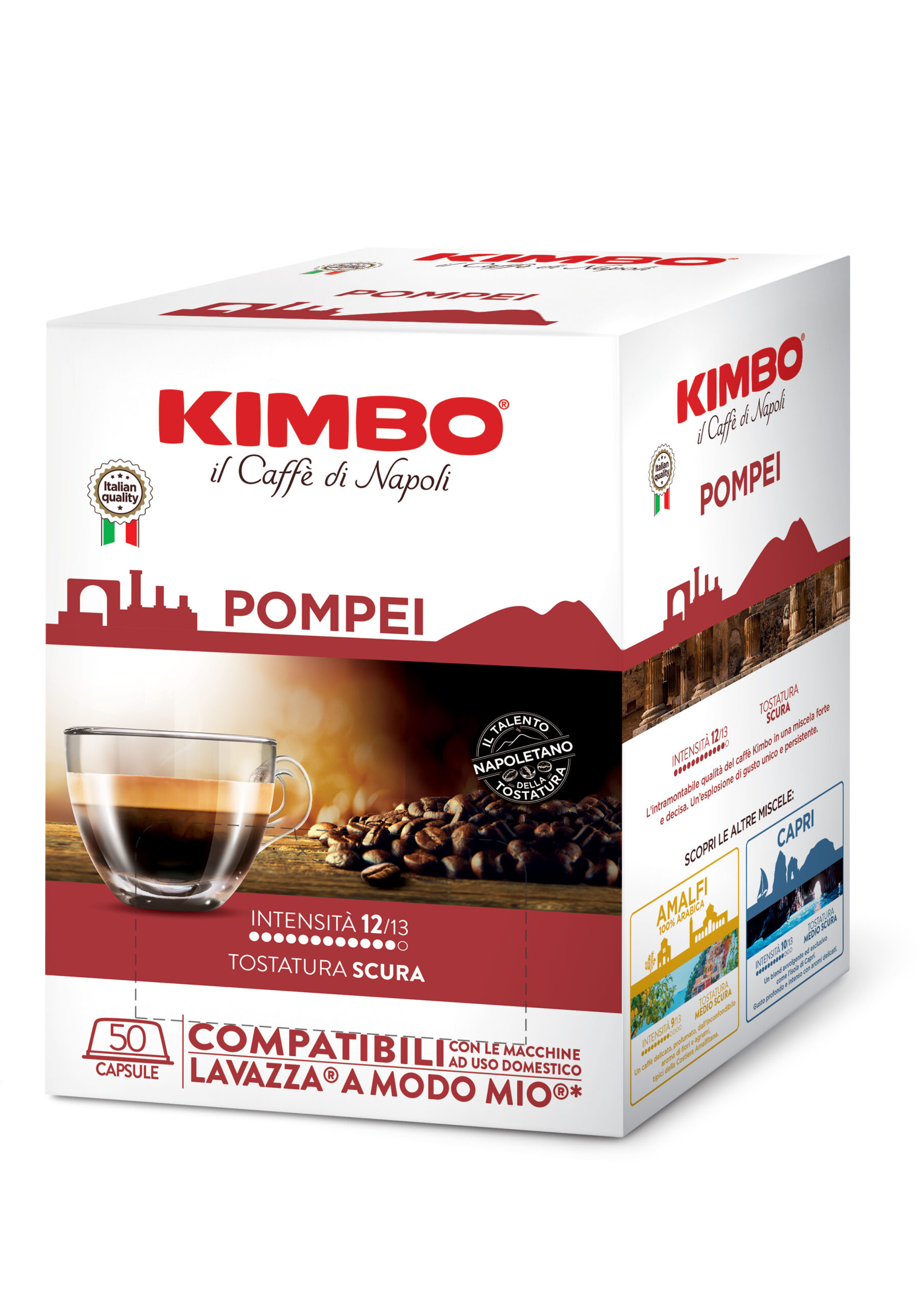 Kimbo Pompei – 50 Kapseln Lavazza® a modo mio kompatibel*