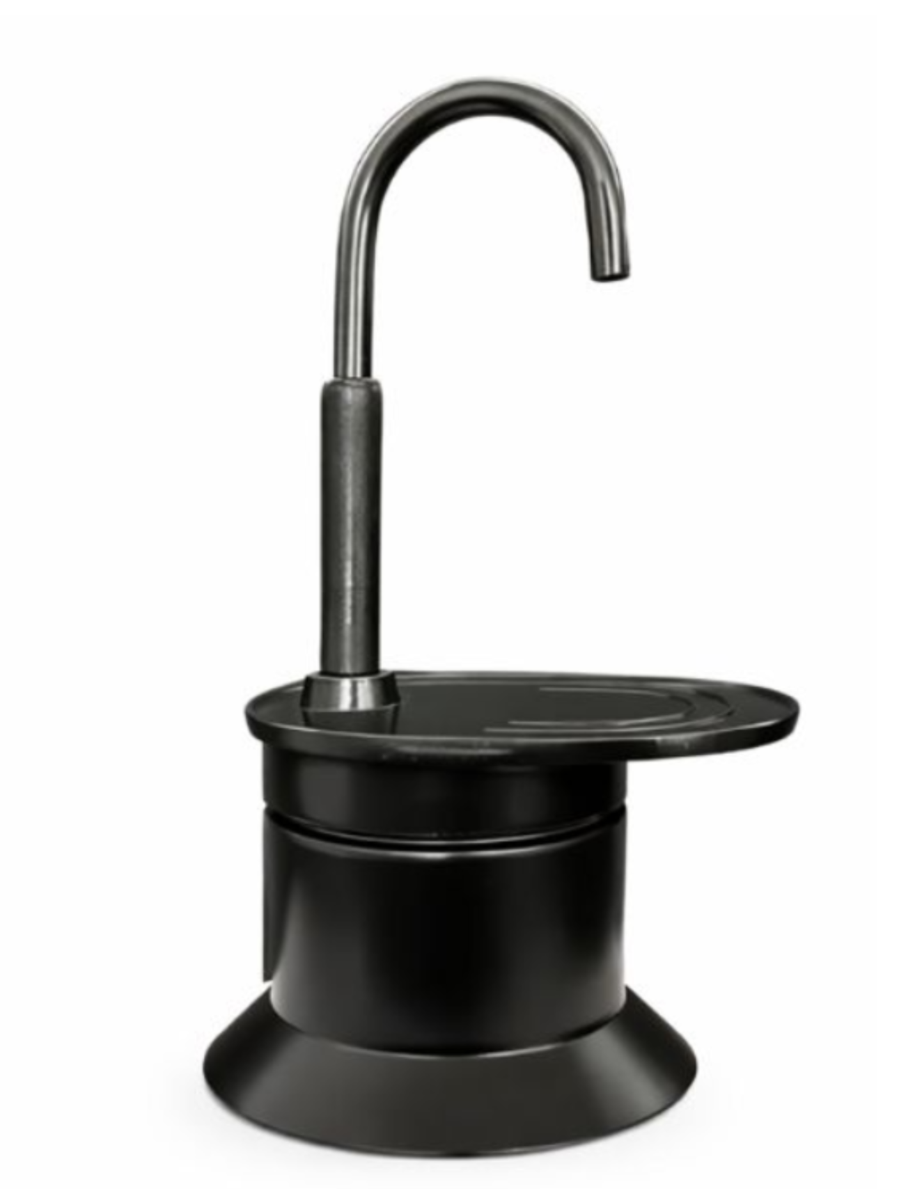 Moderne italienische Aluminium-Mokkakanne – 1 Tasse, matt schwarz