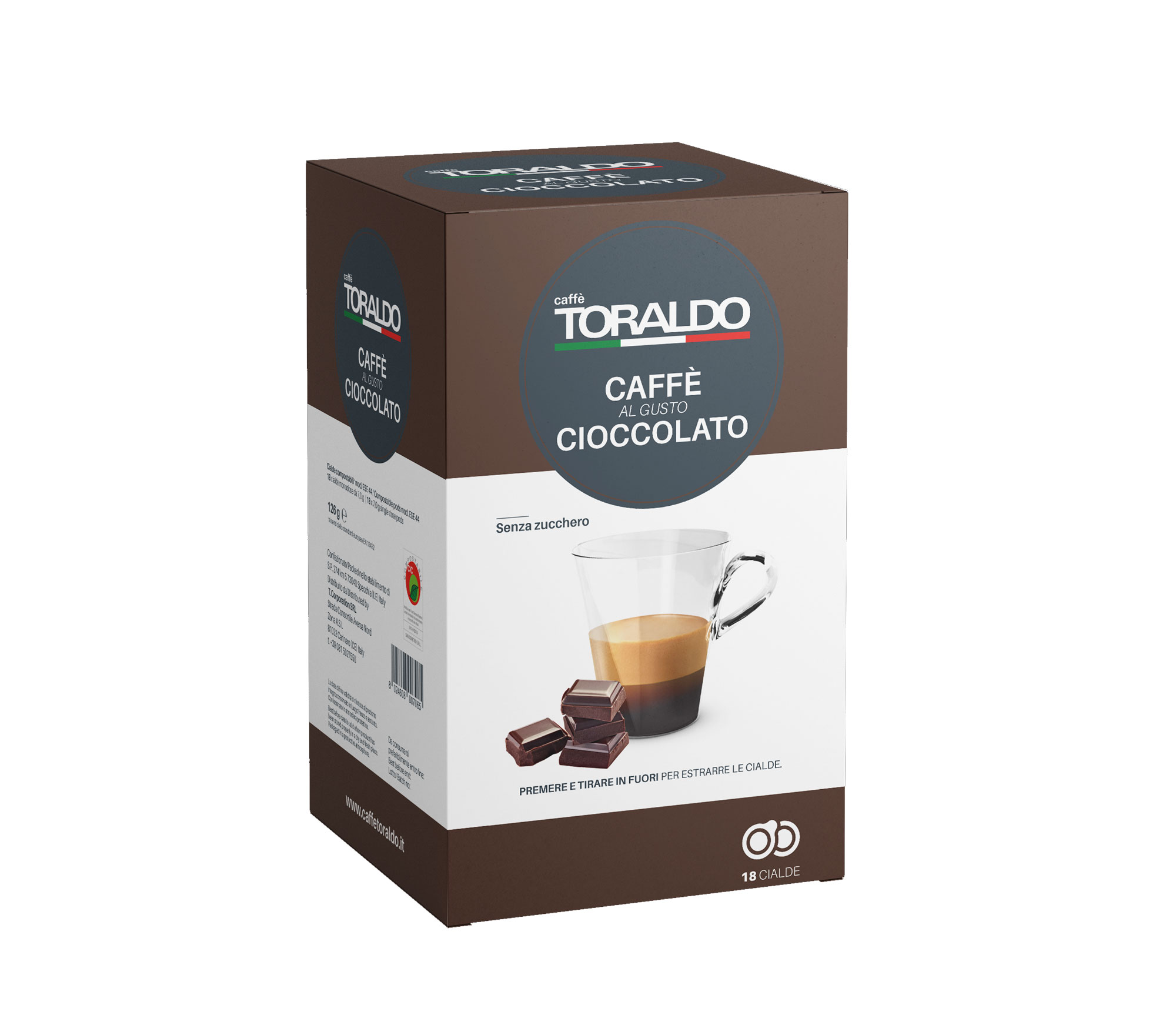 Caffè Toraldo al gusto Cioccolato 18 E.S.E. Pads