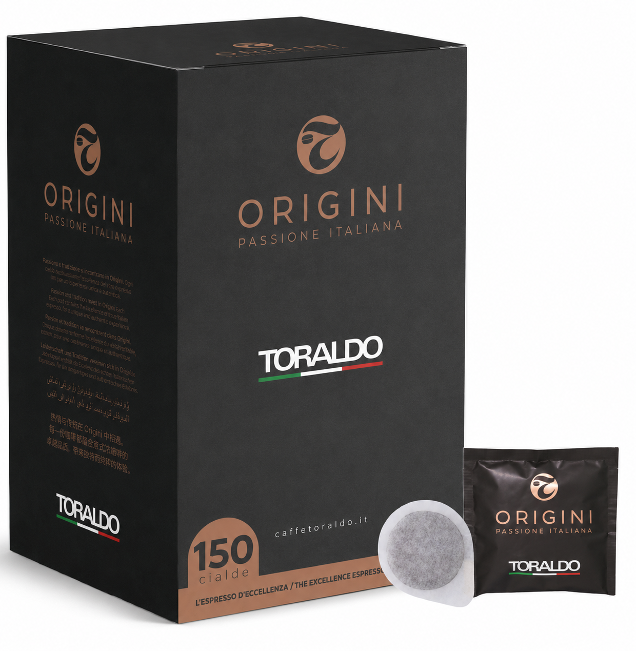 Caffè Toraldo Pads Miscela Origini 150 E.S.E. Pads