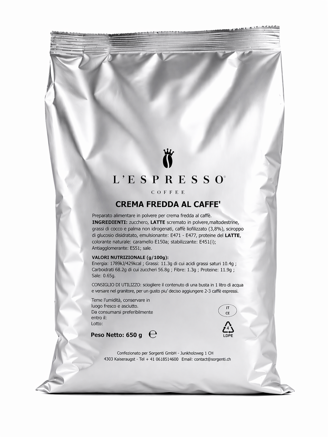 L’ESPRESSO Crema Caffè – 650g Beutel