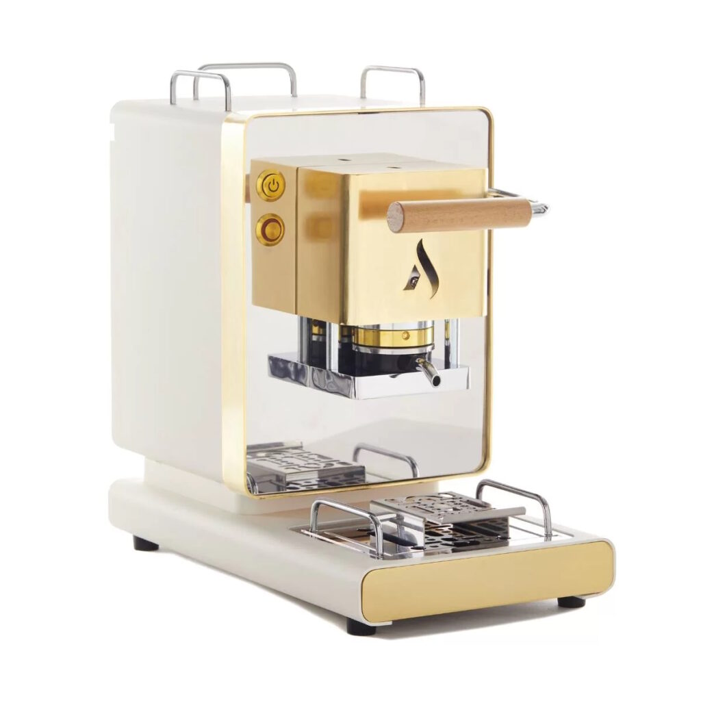AROMA ICONICA Claudia Kaffeemaschine Weiß Gold