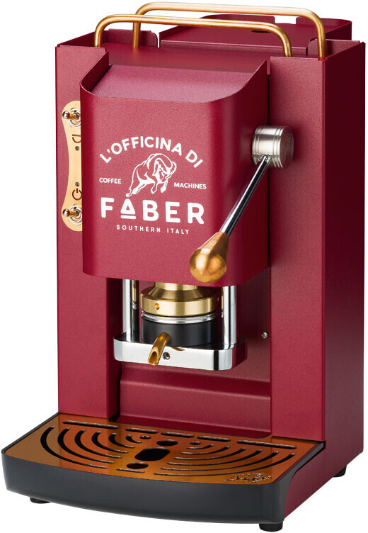 Faber Pads-Kaffeemaschine – Pro Deluxe Cherry Red