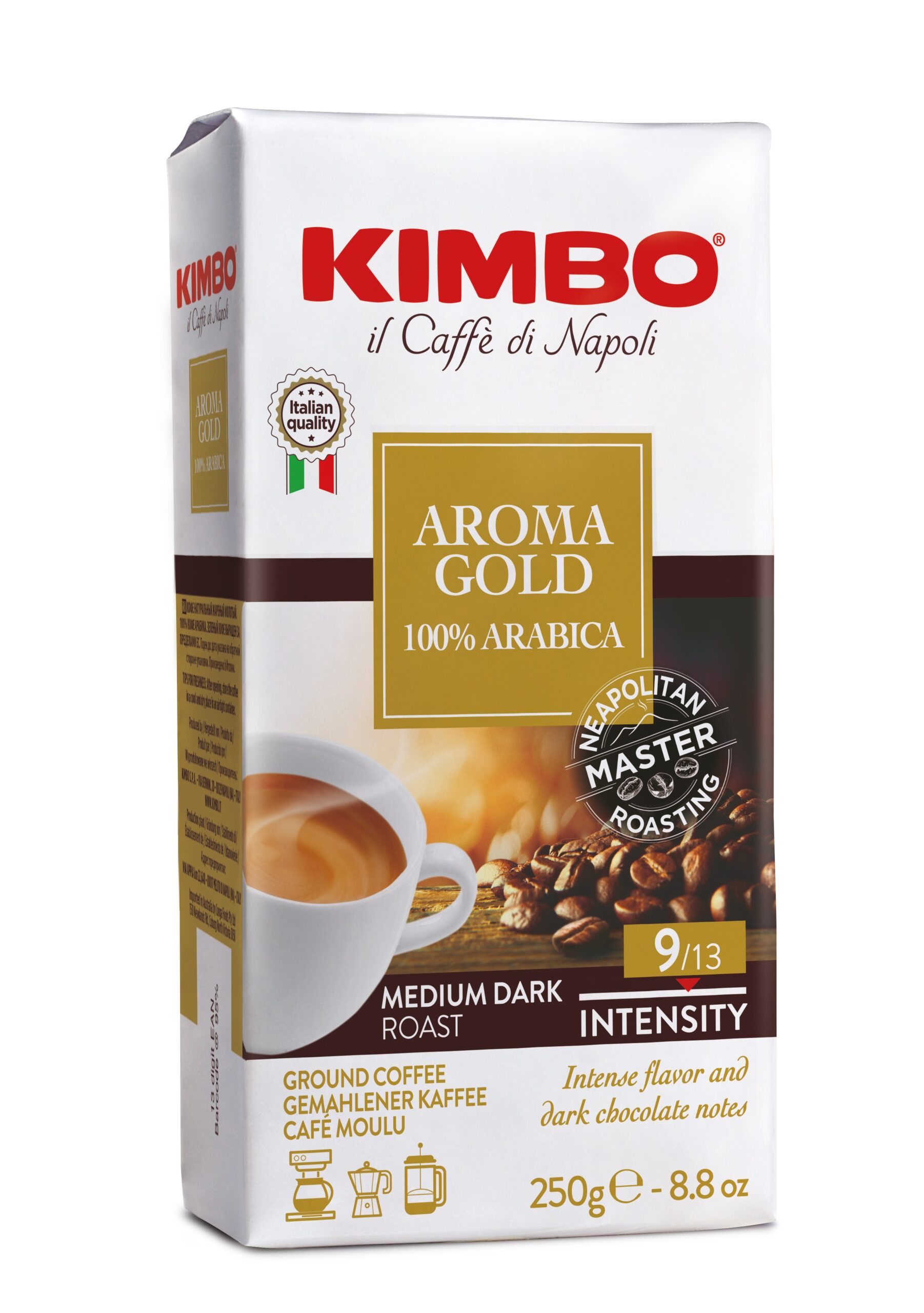 KIMBO Aroma Gold 100% Arabica gemahlen 250g