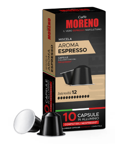 Moreno Aroma Espresso Aluminium Nespresso® kompatibel – 10er Pack