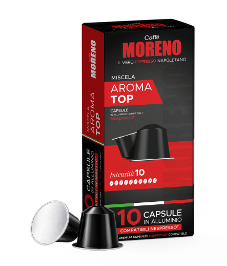 Moreno Aroma Top Aluminium Nespresso® kompatibel – 10er Pack