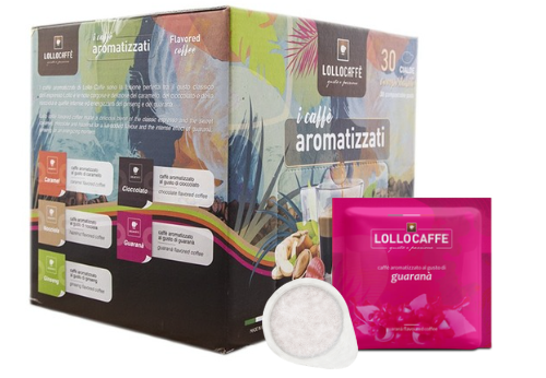 Lollo Caffè Pads Aromatizzato al Guaranà 30 E.S.E. Pads