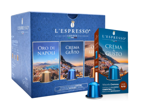 L'ESPRESSO Crema e Gusto Nespresso® kompatibel* Aluminium - 100er Pack