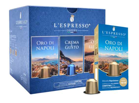 L'ESPRESSO Oro di Napoli Nespresso® kompatibel* Aluminium - 100er Pack
