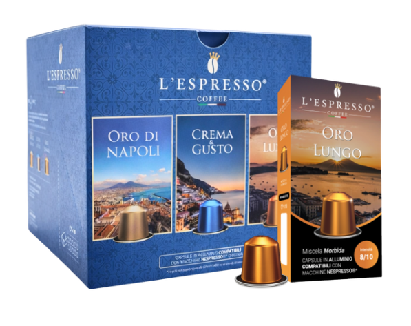 L'ESPRESSO Oro Lungo Nespresso® kompatibel* Aluminium - 100er Pack