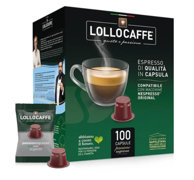 Lollo Caffè Miscela Argento – 100 Kapseln Nespresso® kompatibel*