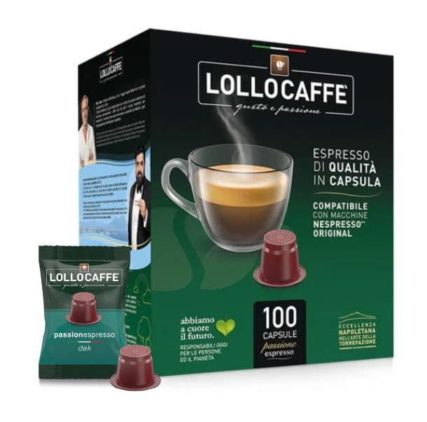 Lollo Caffè Miscela Dek – 100 Kapseln Nespresso® kompatibel*