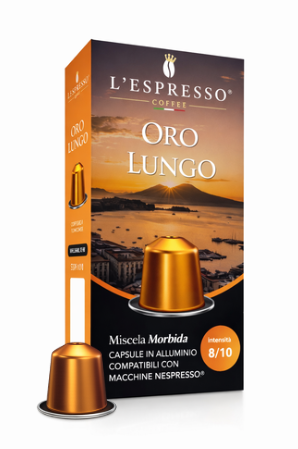 L'ESPRESSO Oro Lungo Nespresso® kompatibel* Aluminium - 10er Pack