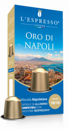 L'ESPRESSO Oro di Napoli Nespresso® kompatibel* Aluminium - 10er Pack