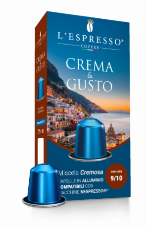 L'ESPRESSO Crema e Gusto Nespresso® kompatibel* Aluminium - 10er Pack