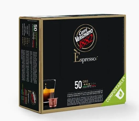 Vergnano Espresso Oro – 50 kompostierbare Kapseln
